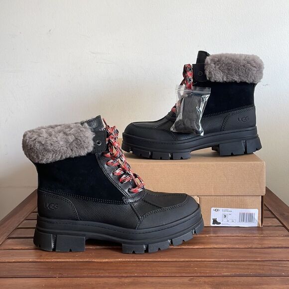 UGG Ashton Addie Boots Black US Women Size 8.5/UK 6.5/EU 39.5 - Picture 4 of 14